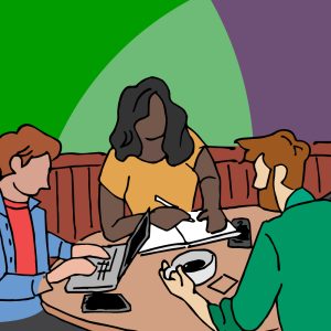 Who can work from the pub?